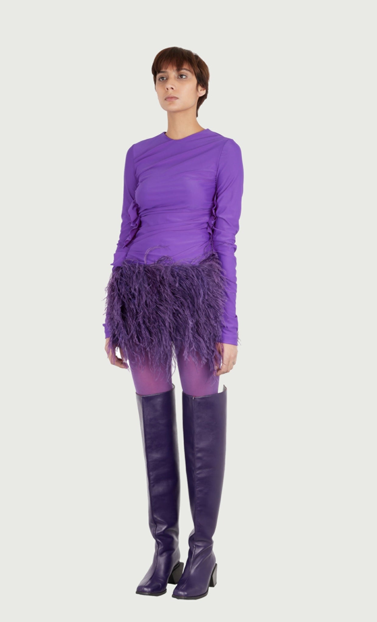 JEANNE FRIOT  FEATHERS SKIRT 