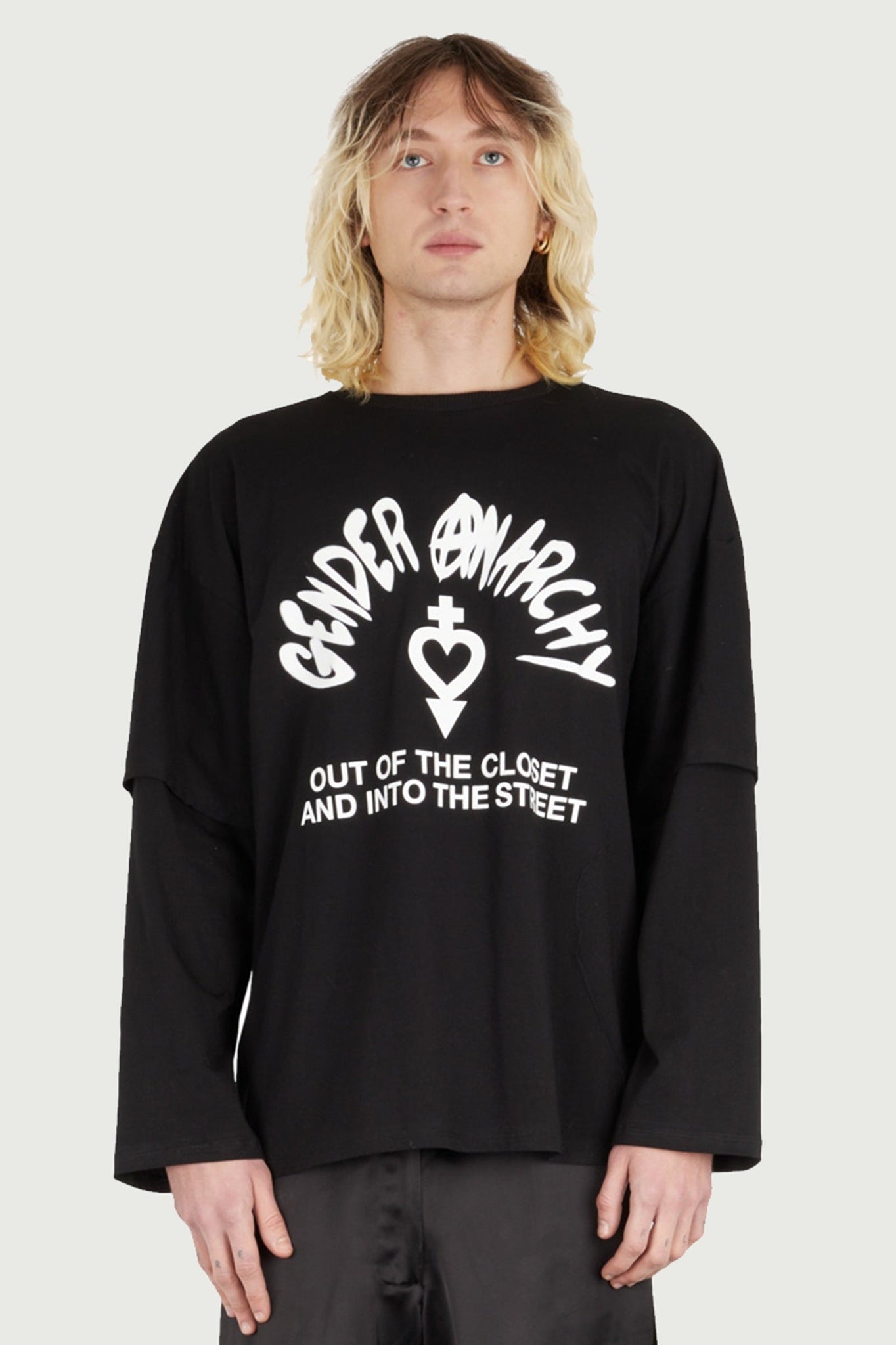 JEANNE FRIOT  DOUBLE SLEEVE ANARCHY TEE 