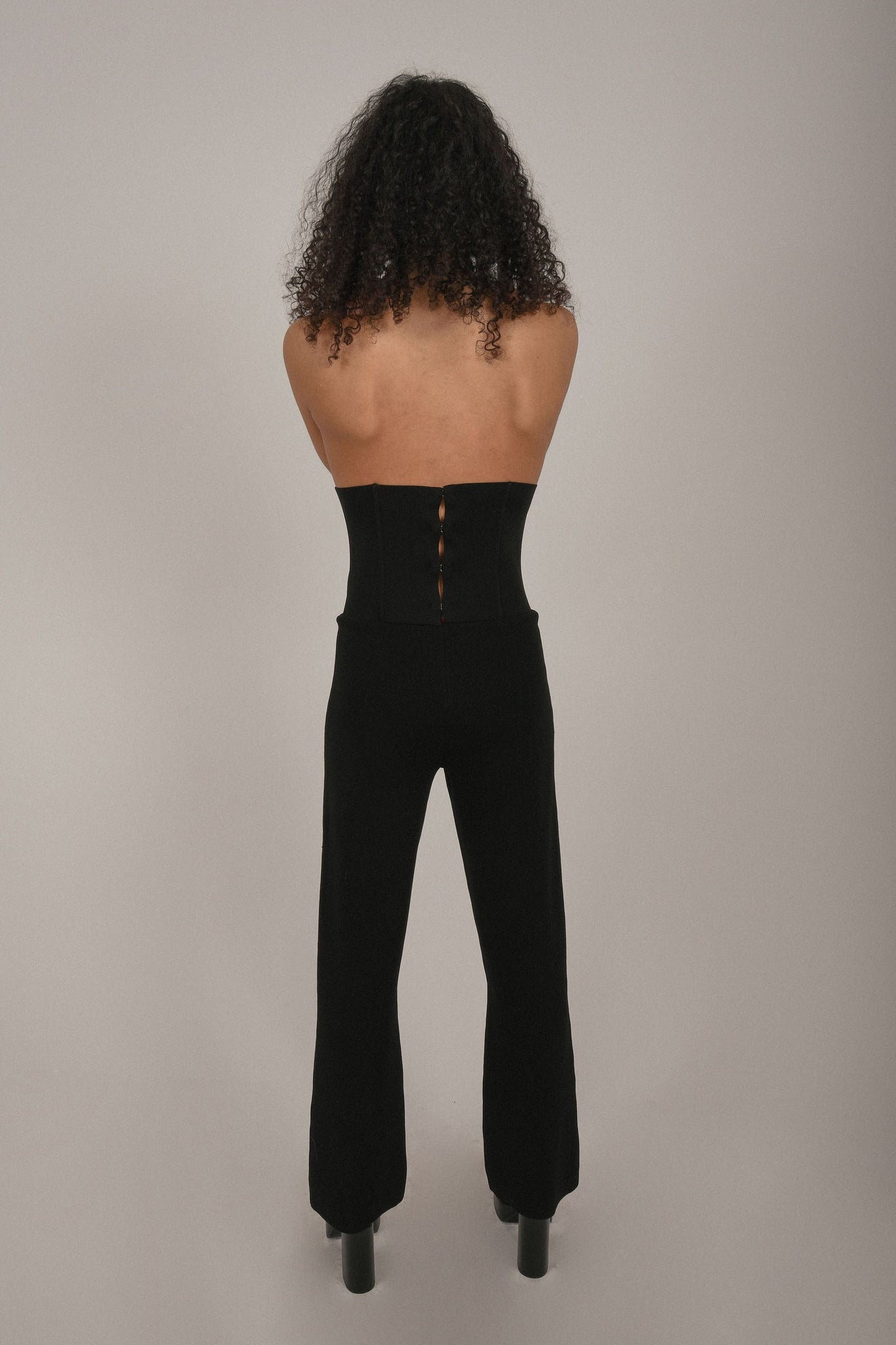 Knitted High-Waisted Corset Pants