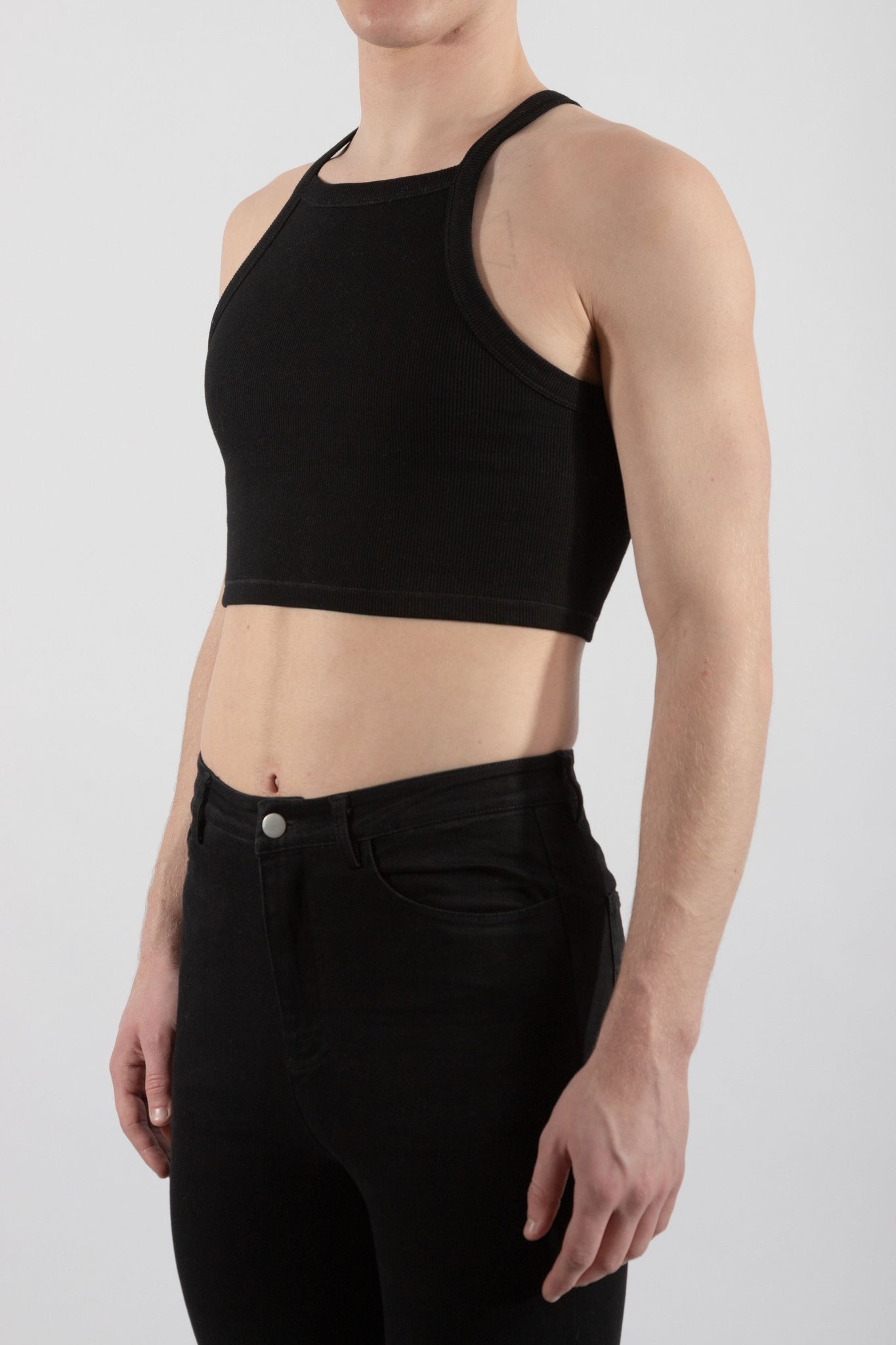 Essential Ribbed Square Neck Crop Top